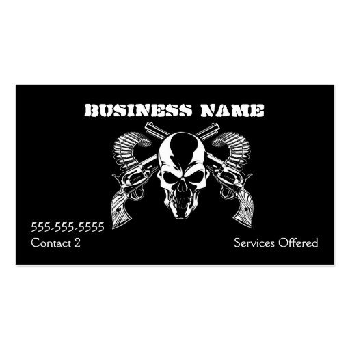 Cool Skull ffl business card (front side)