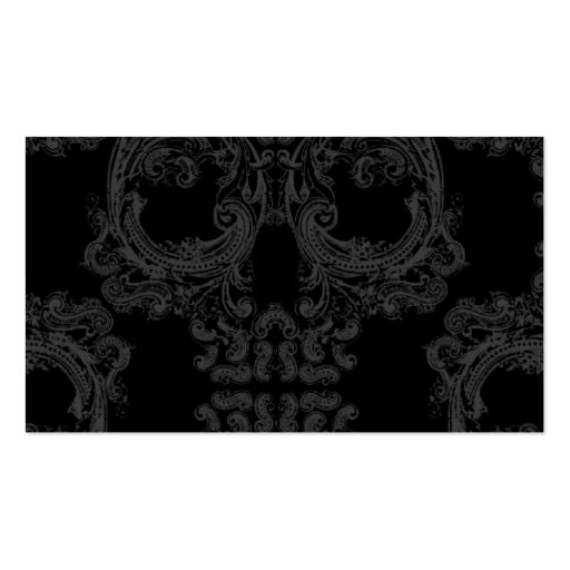 Cool skull pattern business card (back side)