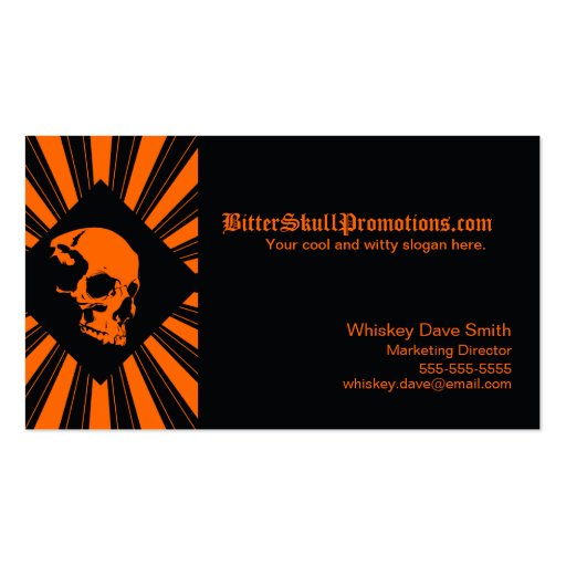 Cool SkullBurst Business Cards (front side)