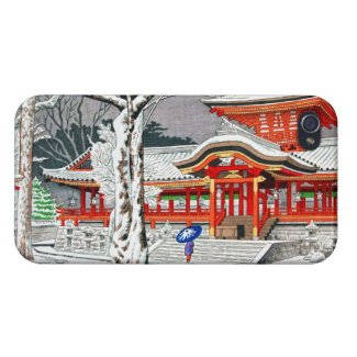 Cool snow in iwashimizu hachiman shrine kyoto cover for iPhone 4