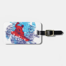 Cool Snowboarder Bag Tag