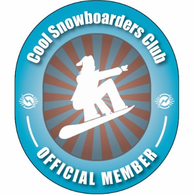 Cool Snowboarders Club Acrylic Cut Out by busybees