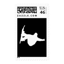 Cool snowboarding stamp