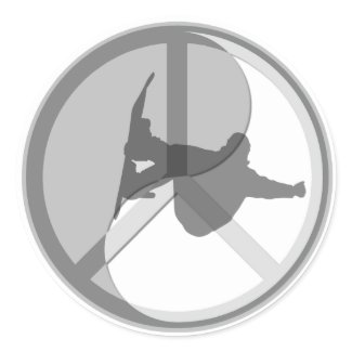 Cool snowboarding sticker