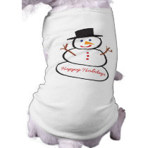 Cool Snowman Happy Holidays pet clothing