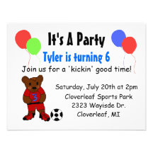Cool Soccer Birthday Invitation