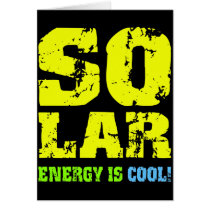 Cool solar energy greeting card