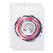 Cool Speed Emblem (Red Blue And White) 2 Invitations
