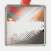 Cool Splatter Halftone Background Christmas Tree Ornament