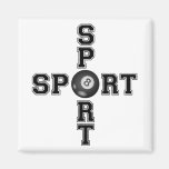 Cool Sport Billiard Cross Magnet