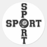 Cool Sport Billiard Cross Sticker