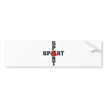 Cool Sport Boxing Cross Bumper Stickers