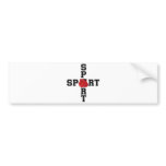 Cool Sport Boxing Cross Bumper Stickers