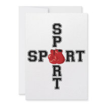 Cool Sport Boxing Cross Custom Invite