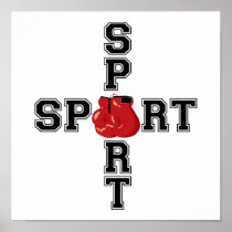 Cool Sport Boxing Cross Posters