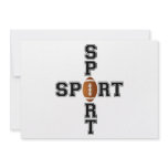 Cool Sport Football Cross invitations
