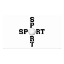 Cool Sport Volleyball Cross Business Card Template