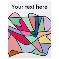 Cool stained glass lips and tongue in multicolors full color flyer