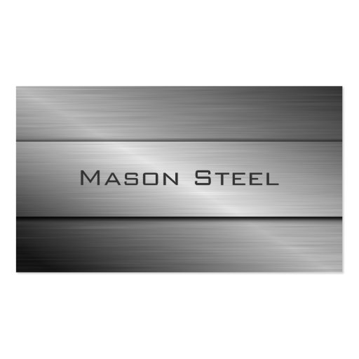 Cool Stainless Steel Effect, Business Card (front side)