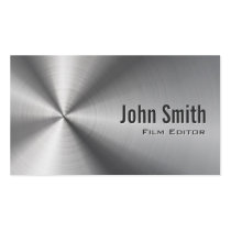 Cool Stainless Steel Film Editor Business Card