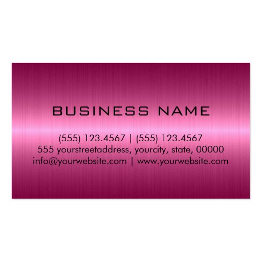 Cool Stainless Steel Metal 2 Business Card Templates (back side)