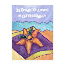 Cool Starfish, Have a Cool Summer Postcard