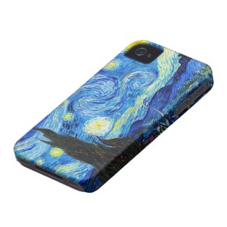 Cool Starry Night Vincent Van Gogh painting iPhone 4 Case-Mate Case