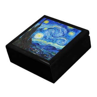 Cool Starry Night Vincent Van Gogh painting Jewelry Boxes