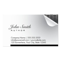 Cool Steel Inside Author Business Card