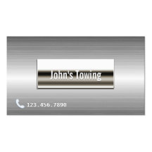 Cool Steel Metal Towing Service Business Card