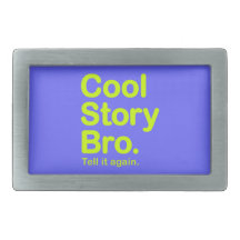 Cool Story Bro. Customizable Background Buckle Rectangular Belt Buckle