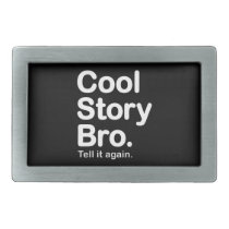 Cool Story Bro. Customizable Background Buckle Rectangular Belt Buckles