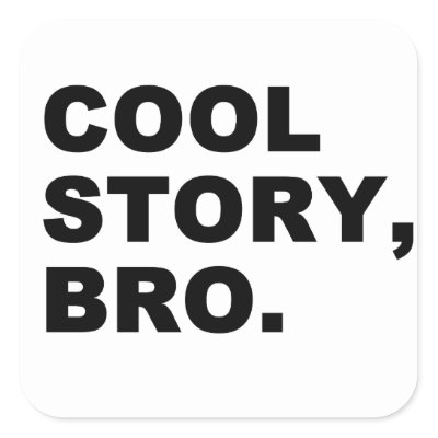 Cool Story Bro Square Stickers