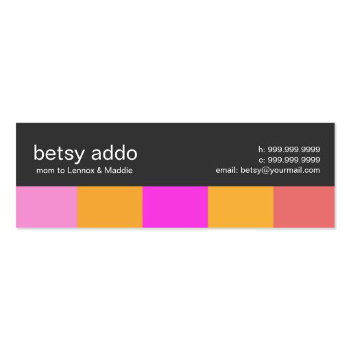 Cool Stripes Mommy Calling Cards Business Card Templates