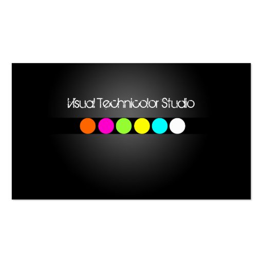 Cool / Stylish fluorescent dots Business Cards (front side)