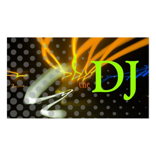 Cool / Stylish neon lights/fluorescent colors Business Cards (front side)