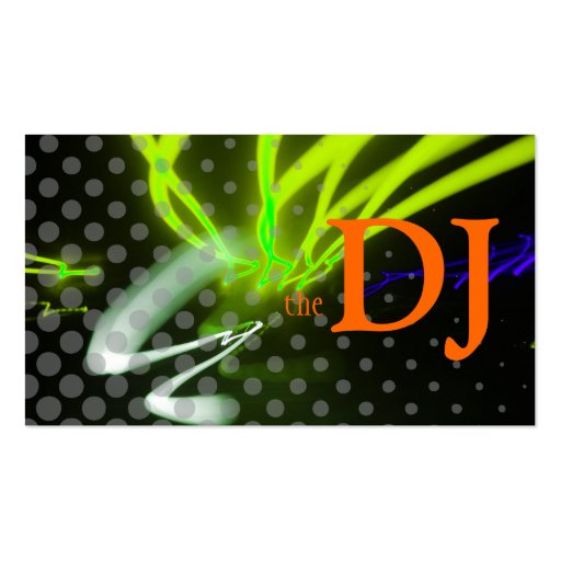 Cool / Stylish neon lights/fluorescent colors Business Card (front side)
