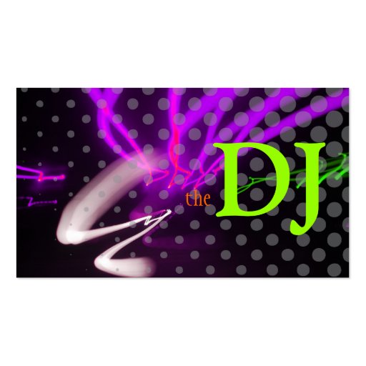 Cool / Stylish neon lights/fluorescent colors Business Card (front side)