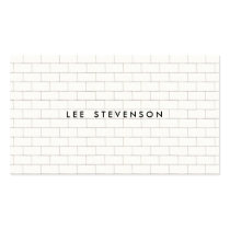 Cool Subway Tile Pattern White Business Card business cards