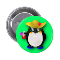 Cool Summer Penguin buttons