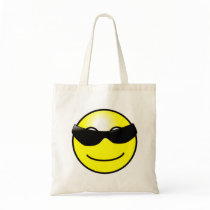 Cool Sunglasses Yellow Smiley Face Canvas Bag