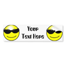 Cool Sunglasses Yellow Smiley Face Bumper Stickers