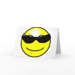 Cool Sunglasses Yellow Smiley Face cards