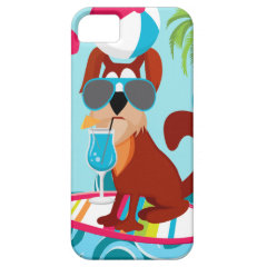 Cool Surfer Dog Surfboard Summer Beach Party Fun iPhone 5 Covers