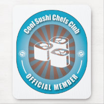 Cool Sushi Chefs Club mousepads by busybees Cool Sushi Chefs Club mousepads