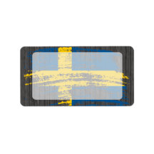 Cool Swedish flag design Address Label