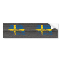 Cool Swedish flag design Bumper Stickers