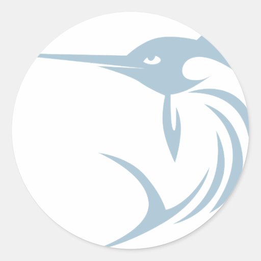 Cool Swordfish Icon Logo Shirt Stickers Zazzle