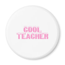 Cool Teacher (Pink) Fridge Magnet