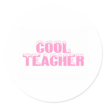 Cool Teacher (Pink) Sticker